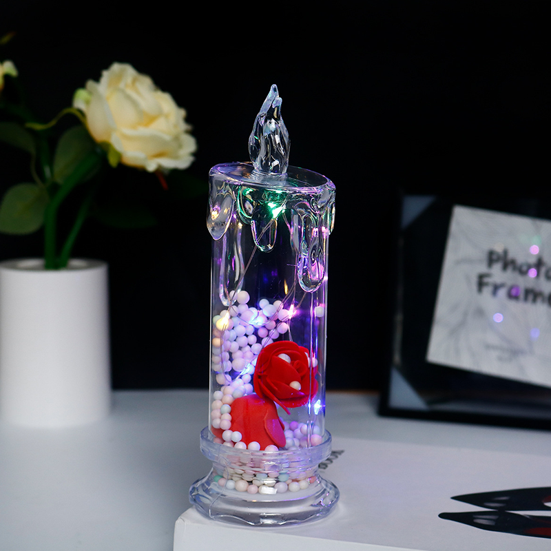 🔥Solange der Vorrat reicht 50 % Rabatt!🎉LED-Kerze in Rosenform
