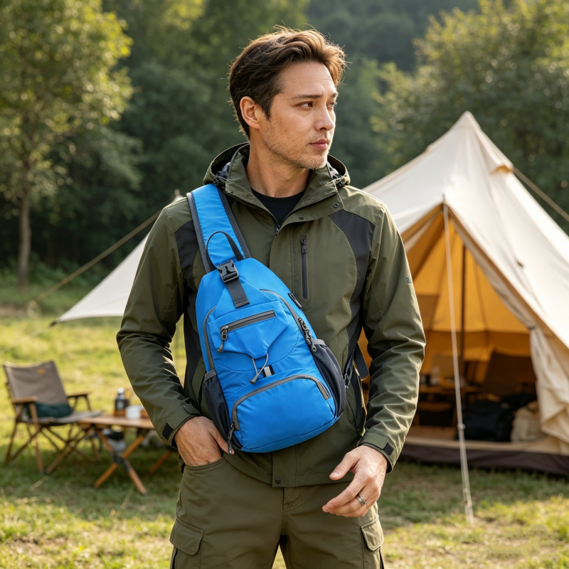 Herren Brusttasche für Outdoor – großer Comuter, vielseitig & leicht – ideal für Radfahren, Reisen, Wandern & Alltag🎒🏞️
