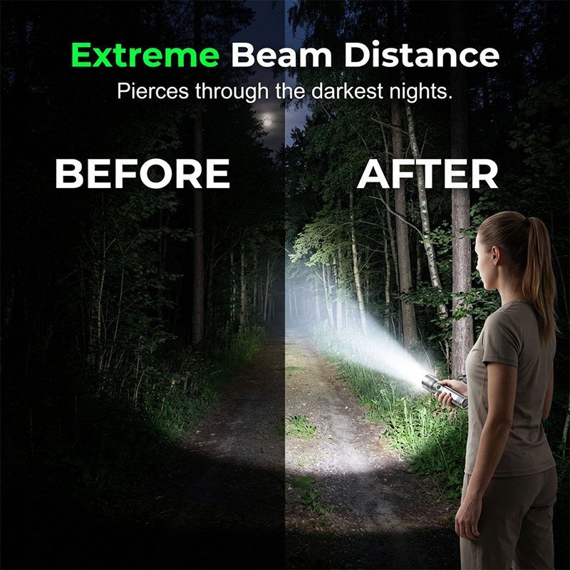 Long-Range Zoomable Flashlight