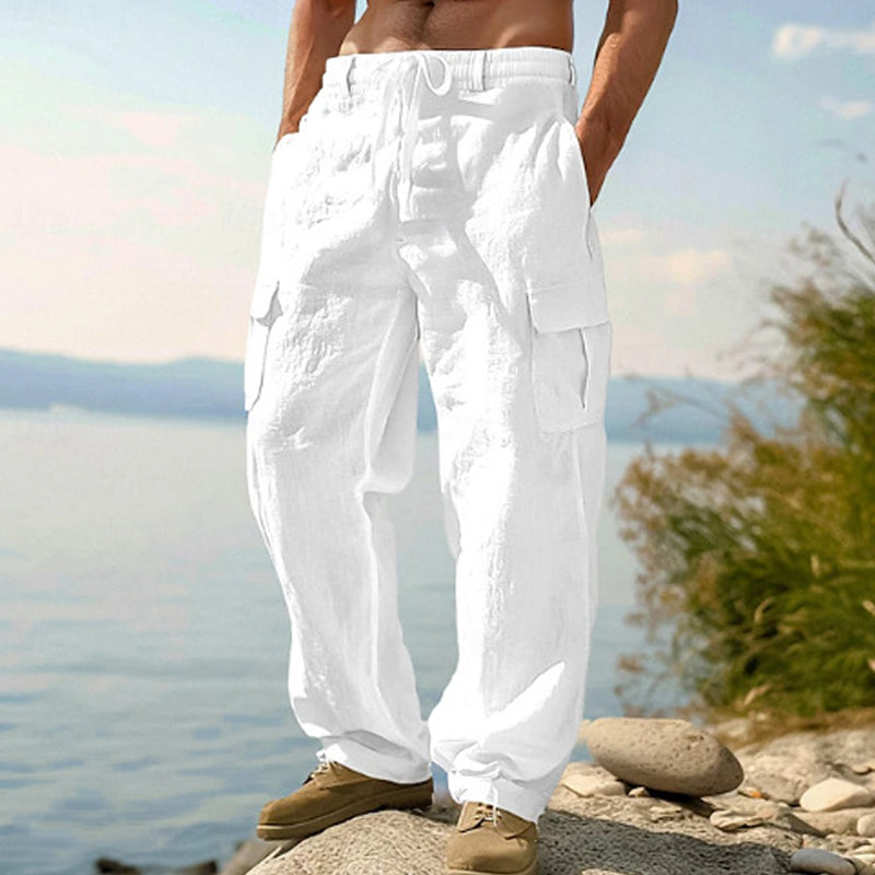 🔥Solange der Vorrat reicht 50 % Rabatt!🎉Lässiger Komfort: Cargo-Hose aus Baumwolle & Leinen 🌿✨