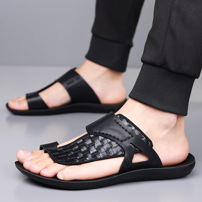 Men's Casual Woven Toe Loop Sandals