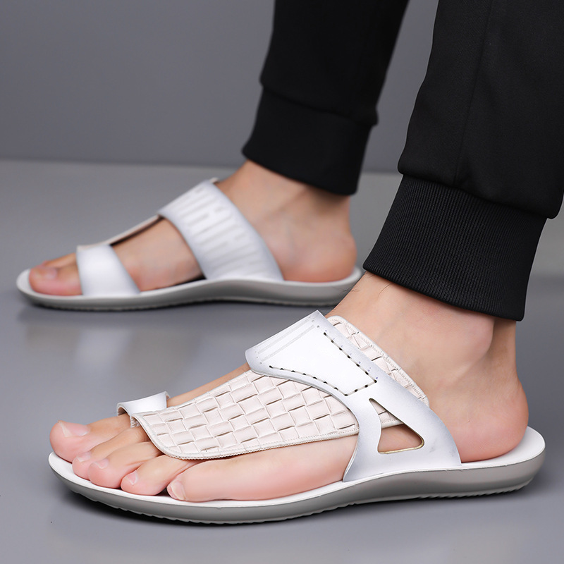 Men's Casual Woven Toe Loop Sandals