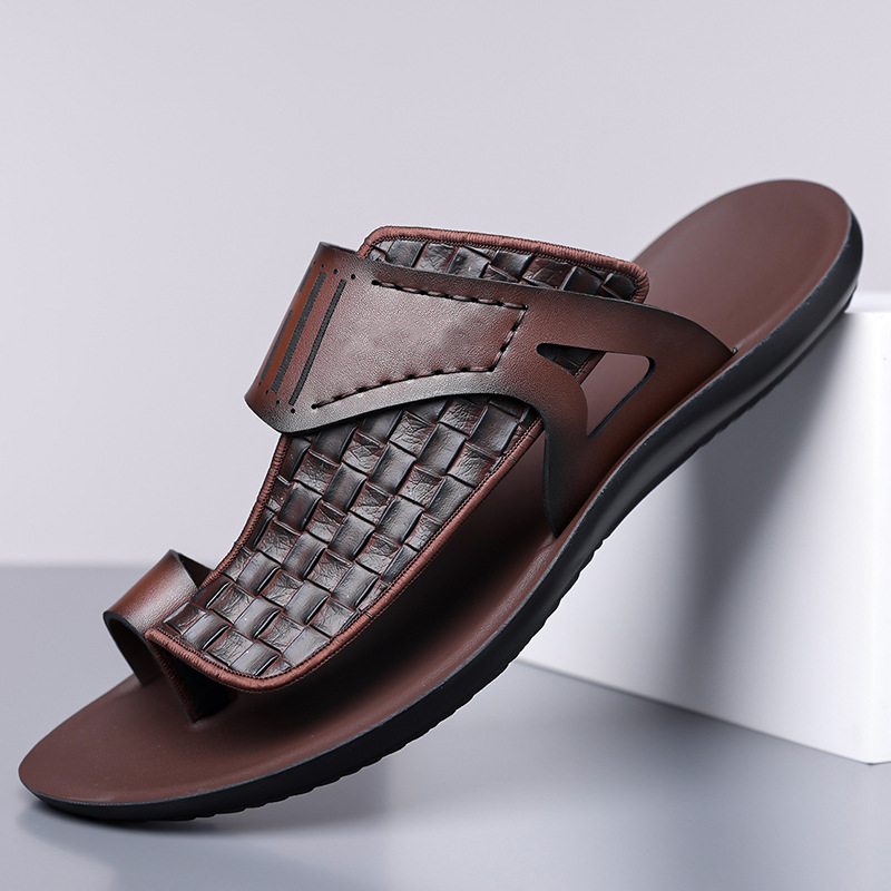 Men's Casual Woven Toe Loop Sandals