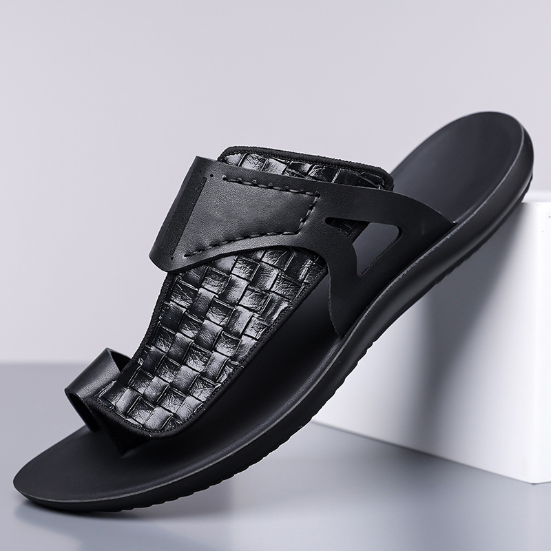 Men's Casual Woven Toe Loop Sandals