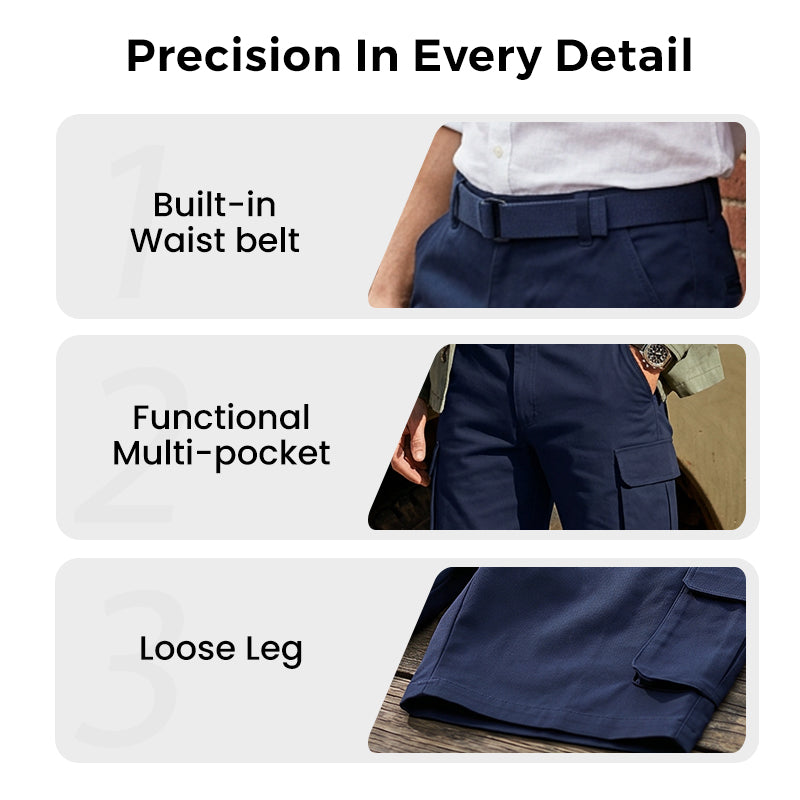 🩳🌿Praktischer Stil für jeden Tag 💪✨Klassische Herren-Cargoshorts mit Taschen