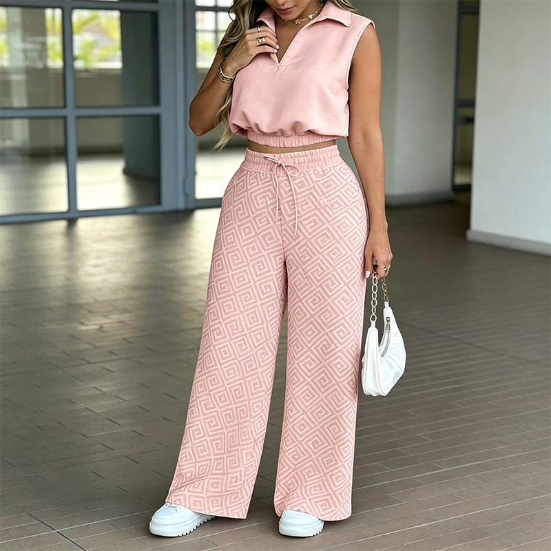 Exklusiver Zweiteiler: Modisches Oberteil & Weite Hose 👚👖