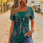 👕 LIMITED-TIME 50% RABATT! ✨ Retro Leoparden-Top – Eckiger Ausschnitt, 2-teilig Look ✨