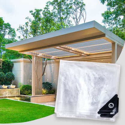 🛡️60% RABATT🌧️ Transparente Schwerlastplane | 0,35 mm wetterfestes PVC · reißfest und UV-beständig · transparent und lichtdurchlässig · verstärkte Ösen · vielseitig einsetzbar