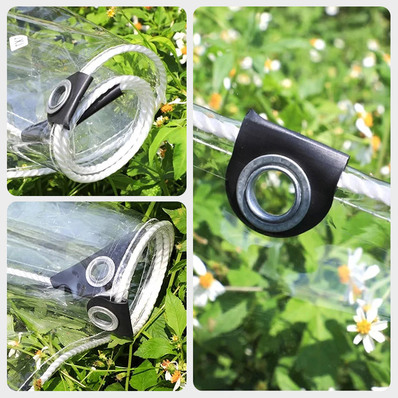 🛡️60% RABATT🌧️ Transparente Schwerlastplane | 0,35 mm wetterfestes PVC · reißfest und UV-beständig · transparent und lichtdurchlässig · verstärkte Ösen · vielseitig einsetzbar