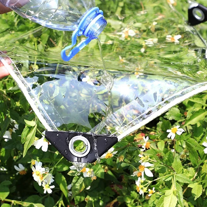 🛡️60% RABATT🌧️ Transparente Schwerlastplane | 0,35 mm wetterfestes PVC · reißfest und UV-beständig · transparent und lichtdurchlässig · verstärkte Ösen · vielseitig einsetzbar