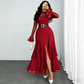 🌞NEU: Sommerkollektion mit bis zu 50% Rabatt 🛍️Elegantes Abendkleid mit Stehkragen & Schlitz – figurbetont, schlankmachend & feminin – ideal für Galas, Hochzeiten & besondere Anlässe