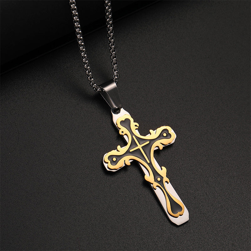 ✝️ 50% RABATT! ✨ Verzierte Vintage-Kreuzanhänger-Halskette – Detailreich, zeitlos & perfekt als bedeutungsvolles Geschenk oder Statement-Schmuck für jeden Tag 💛