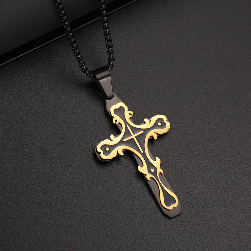 ✝️ 50% RABATT! ✨ Verzierte Vintage-Kreuzanhänger-Halskette – Detailreich, zeitlos & perfekt als bedeutungsvolles Geschenk oder Statement-Schmuck für jeden Tag 💛