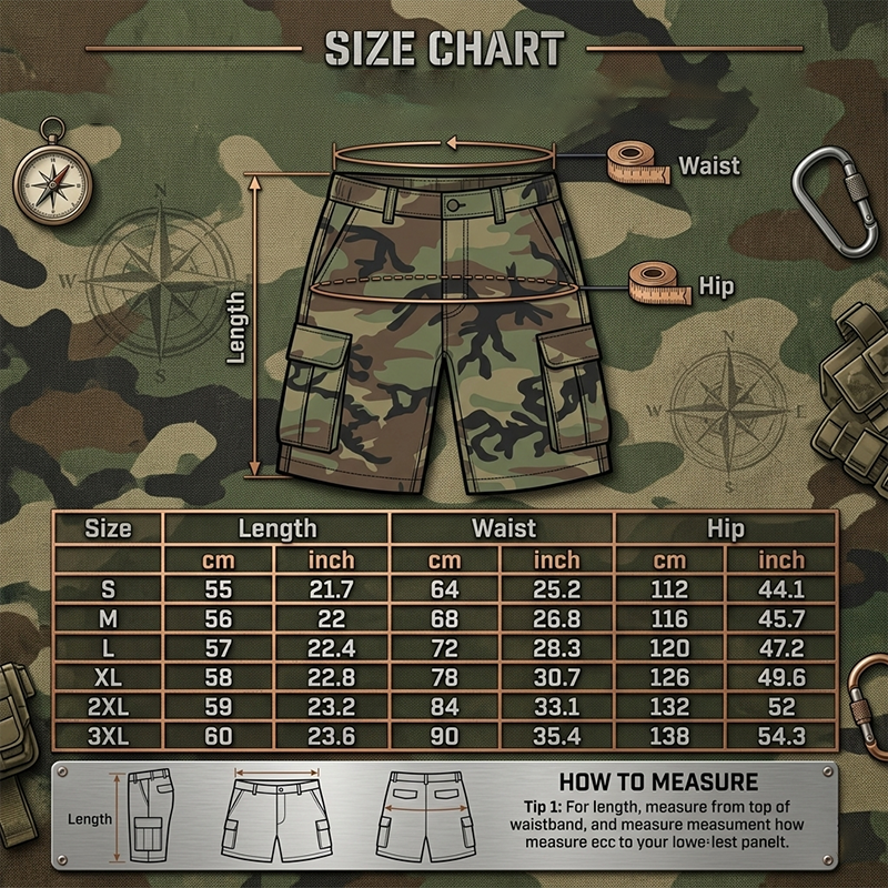 🩳 50% RABATT! 🔥 Damen Camouflage Cargo-Shorts mit Taschen – Lässig, praktisch & perfekt für Outdoor, Reisen oder den Alltag – strapazierfähig und stylisch 🌿