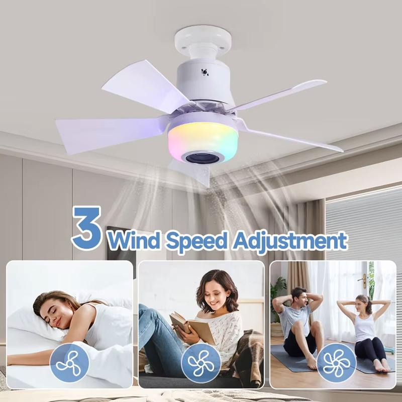 🌬️Intelligenter Deckenventilator mit Beleuchtung, RGB und Bluetooth-Lautsprecher💡