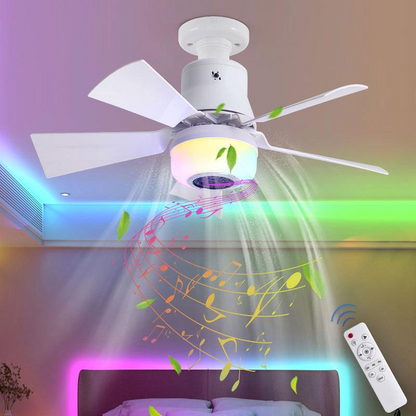 🌬️Intelligenter Deckenventilator mit Beleuchtung, RGB und Bluetooth-Lautsprecher💡