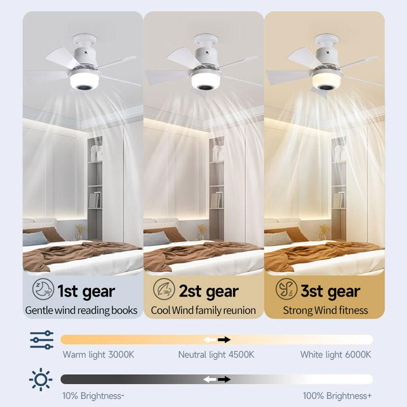 🌬️Intelligenter Deckenventilator mit Beleuchtung, RGB und Bluetooth-Lautsprecher💡