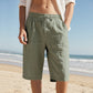 Men's Casual Linen Drawstring Shorts
