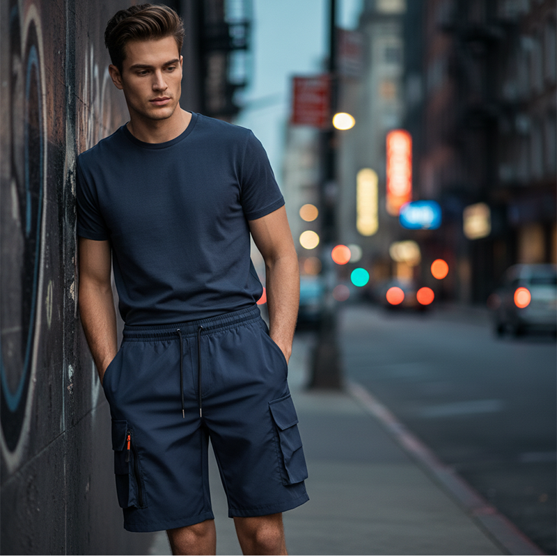 Schnelltrocknende Herren-Cargoshorts mit Taschen