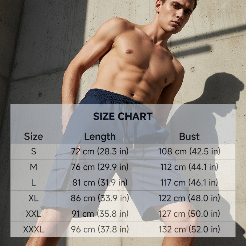 Schnelltrocknende Herren-Cargoshorts mit Taschen