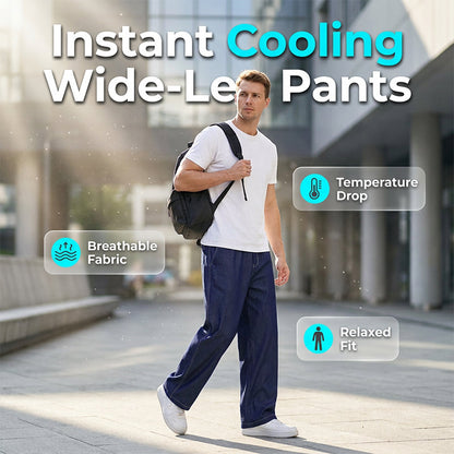 Men's Casual Wide-Leg Straight Trousers