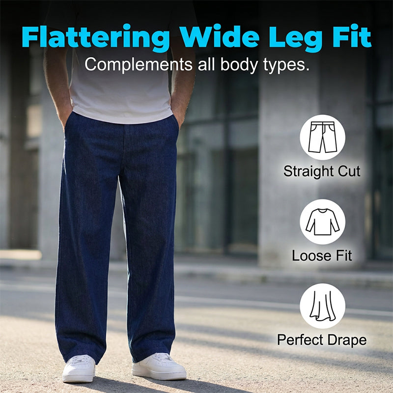 Men's Casual Wide-Leg Straight Trousers
