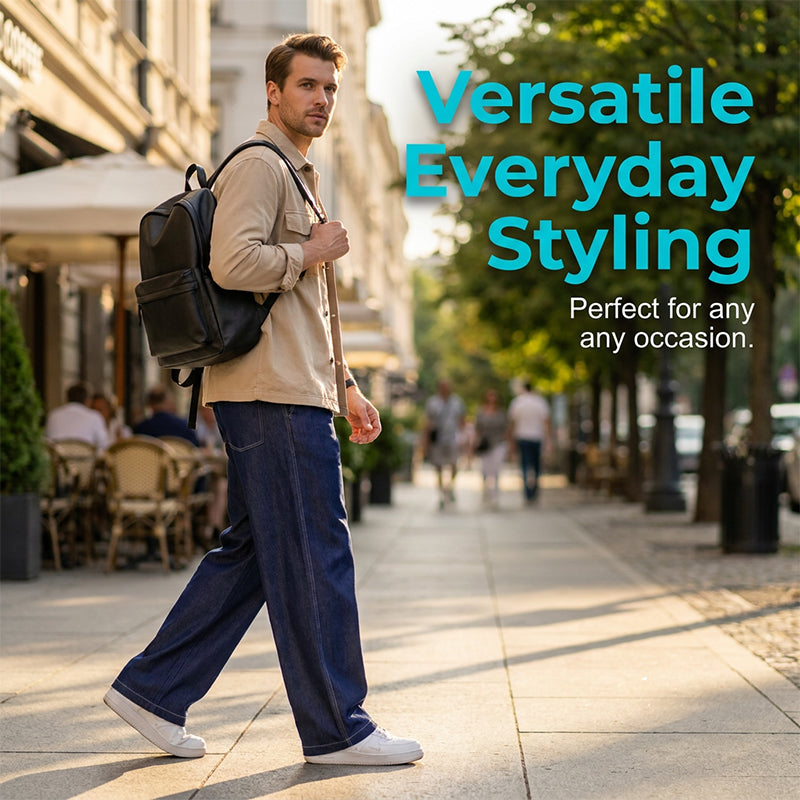 Men's Casual Wide-Leg Straight Trousers