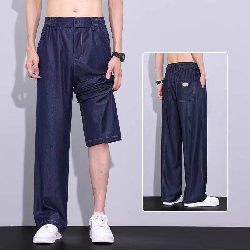 Men's Casual Wide-Leg Straight Trousers