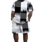 Herren-Set aus T-Shirt mit abstraktem Print und Shorts