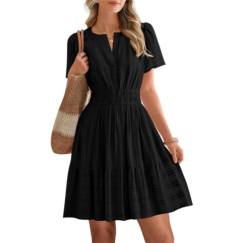 🌞 50% RABATT NUR HEUTE 👗 Damen Stufen-Minikleid – sommerlich, locker & verspielt 💫 Perfekt für Strand & Stadt