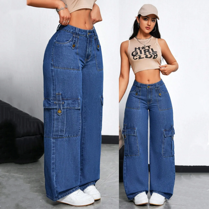 🔥 Heißer Sale: Elegante Workwear-Jeans mit weitem Bein [Nur heute: 50 % Rabatt] 👖