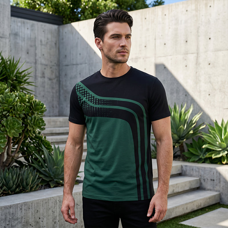 👕 50% RABATT! 🔥 Herren Rundhals T-Shirt mit Farbblock-Design – Atmungsaktiv, leicht & perfekt für Freizeit, Sport oder den täglichen Gebrauch ✨