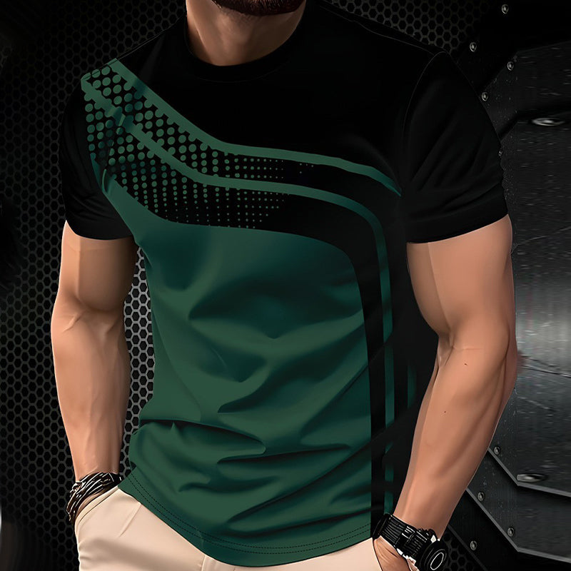 👕 50% RABATT! 🔥 Herren Rundhals T-Shirt mit Farbblock-Design – Atmungsaktiv, leicht & perfekt für Freizeit, Sport oder den täglichen Gebrauch ✨