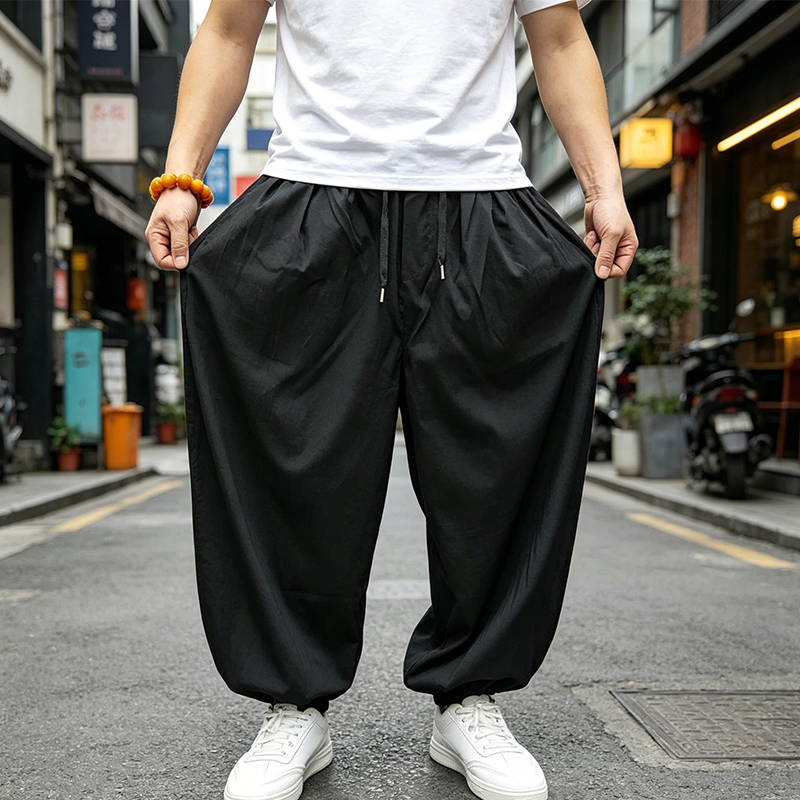 👖 JETZT 50 % RABATT! 🌞 Lässige Sommer-Haremshose für Herren – aus atmungsaktiver Baumwolle, mit elastischem Bund und lockerer Passform – ideal zum Entspannen, für Yoga oder an heißen Tagen 🧘‍♂️