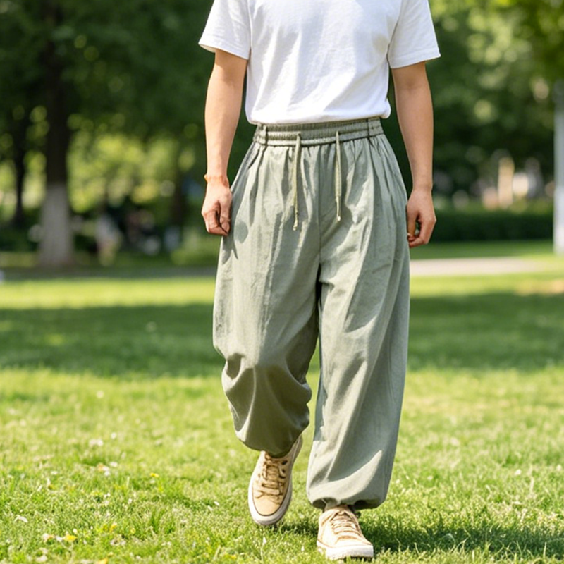 👖 JETZT 50 % RABATT! 🌞 Lässige Sommer-Haremshose für Herren – aus atmungsaktiver Baumwolle, mit elastischem Bund und lockerer Passform – ideal zum Entspannen, für Yoga oder an heißen Tagen 🧘‍♂️