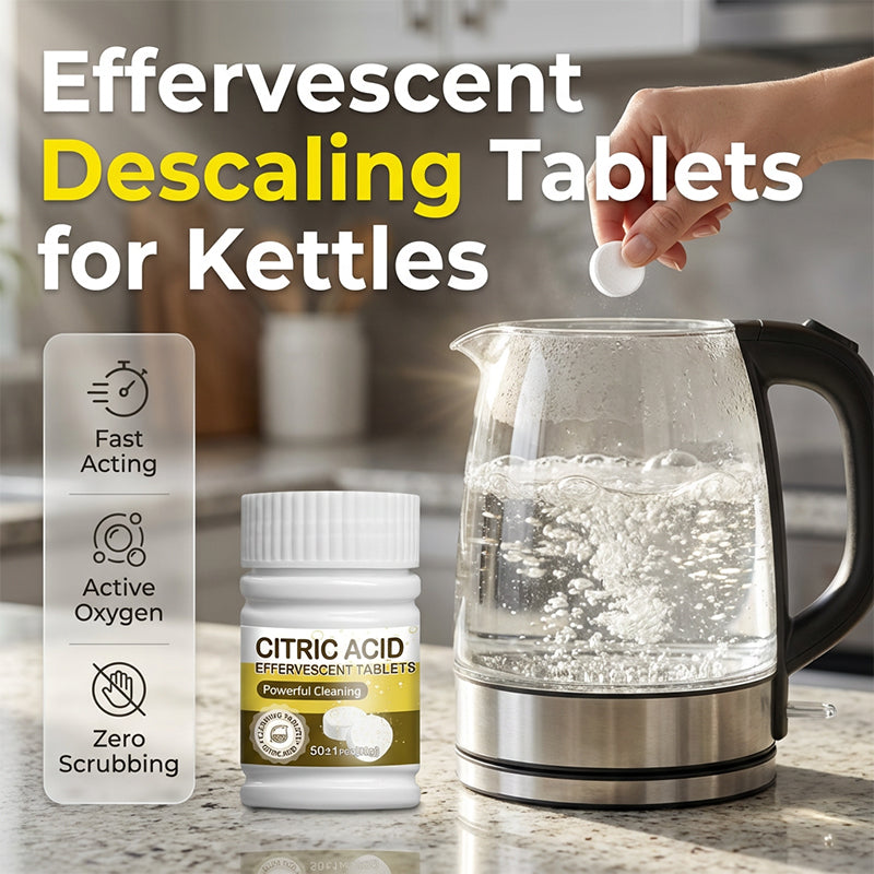 Brausetabletten zur Entkalkung von Wasserkochern und Tassen