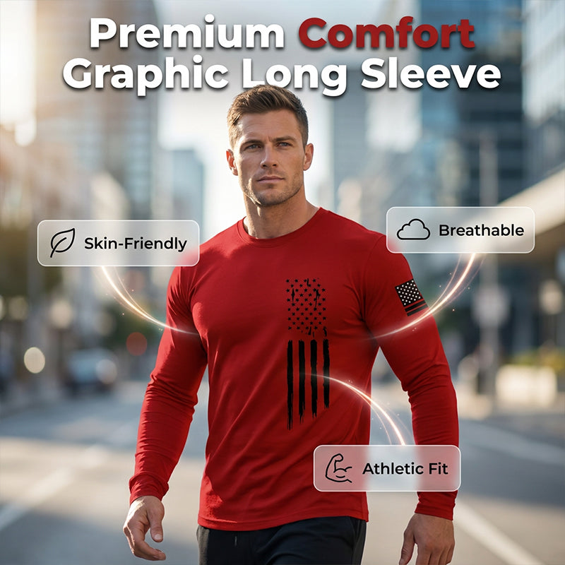 Men's Casual Fit Long-Sleeve Tops