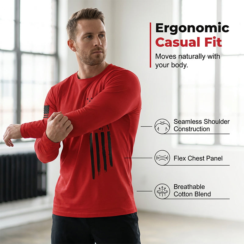 Men's Casual Fit Long-Sleeve Tops