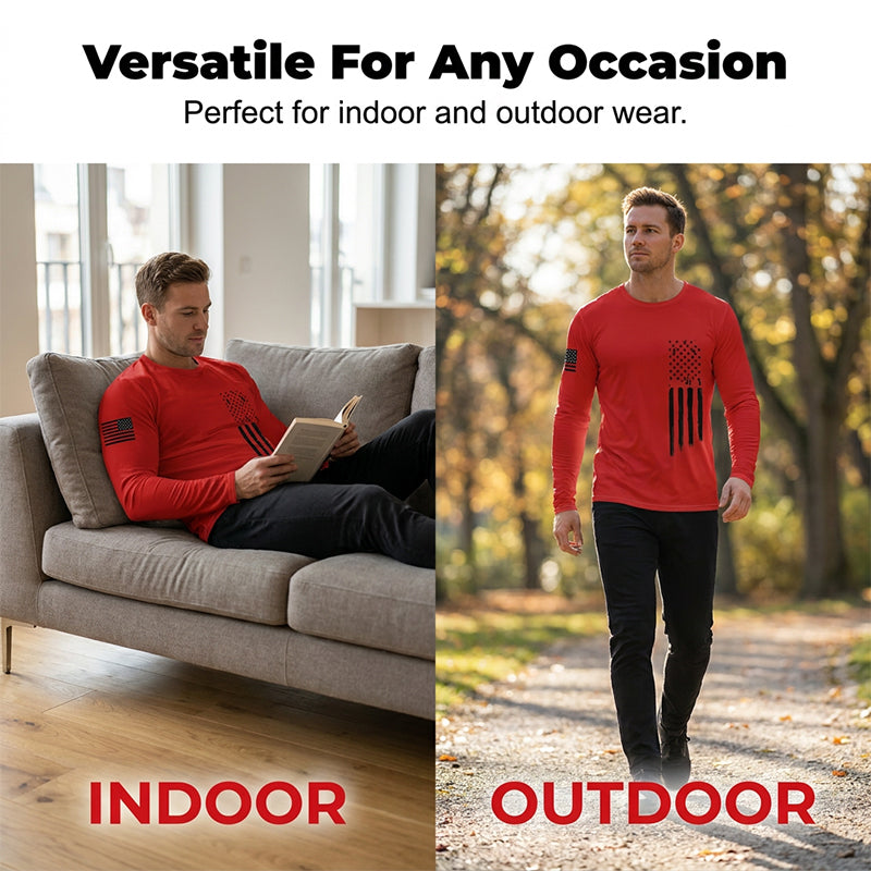Men's Casual Fit Long-Sleeve Tops