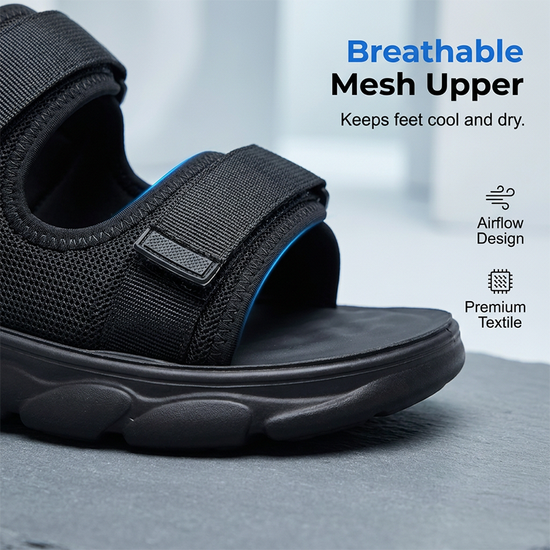👞【 Limitiertes Angebot: 50 % Rabatt  】✌️ Verstellbare Riemchen-Sandalen für Herren – individuell anpassbar für perfekten Halt