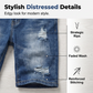 Zerrissene Jeansshorts für Herren