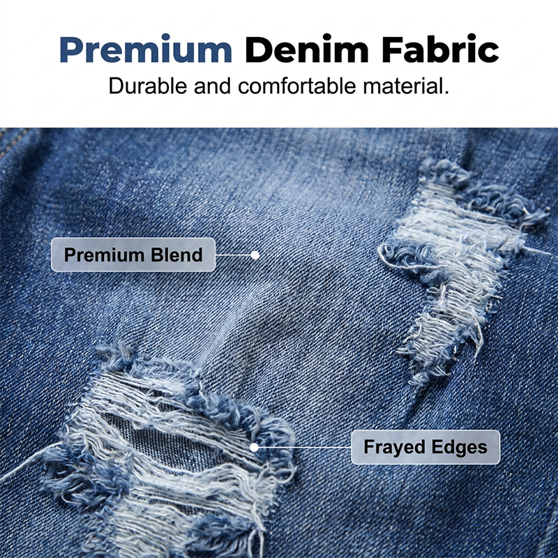 Zerrissene Jeansshorts für Herren