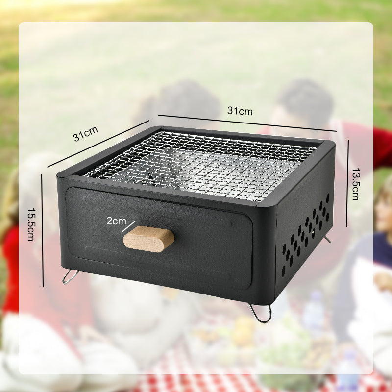 🍖 JETZT 50 % RABATT! 🏕️ Multifunktionaler Outdoor-Camping-Holzkohlegrill – zusammenklappbar und tragbar – rostfrei, leicht zu reinigender Rost und perfekt für Picknicks, Tailgate-Partys oder Grillabende am Strand – grillen Sie überall 🔥
