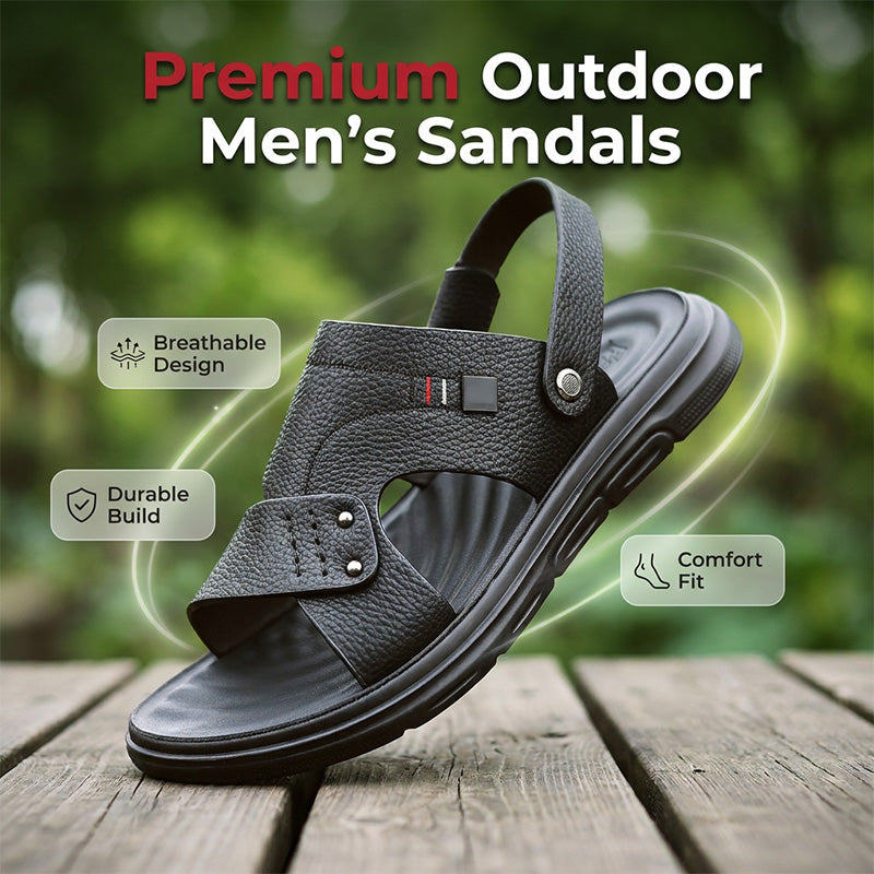 Herren-Sandalen aus PU-Leder, wandelbar