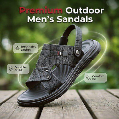Herren-Sandalen aus PU-Leder, wandelbar