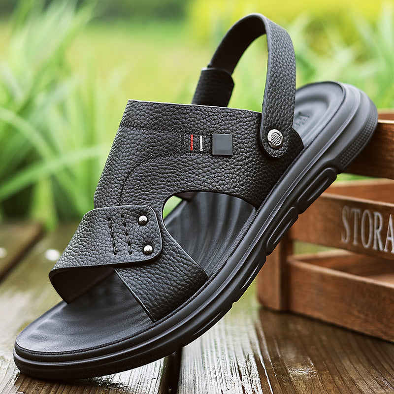 Herren-Sandalen aus PU-Leder, wandelbar