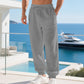 👖 🌾 Herren Freizeithose aus Leinen-Mix mit Kordelzug – Bequem, leicht & perfekt für Sommer und Alltag ✨