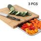 Wooden Cutting Board with Slide-Out Trays