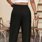 🌾 50 % RABATT LIMITIERT! 👖 Damen Leinen-Optik Freizeithose – Elastischer Taillenbund, locker geschnitten mit Taschen, super bequem für Alltag 🤍