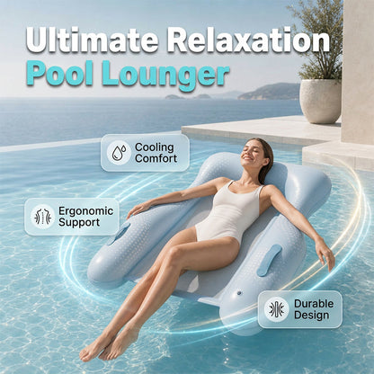 🏊‍♀️☁️ Skin-Friendly PVC Pool Lounger Float – 50% RABATT! Hautfreundlich, bequem, perfekt für Pool & Meer. 🔥💦